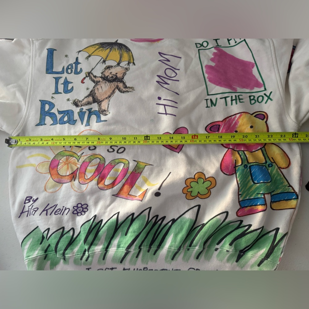 Teddy Fresh Limited Edition “Let It Rain” Graphic Sweatshirt Size Small Kidcore - Picture 8 of 10